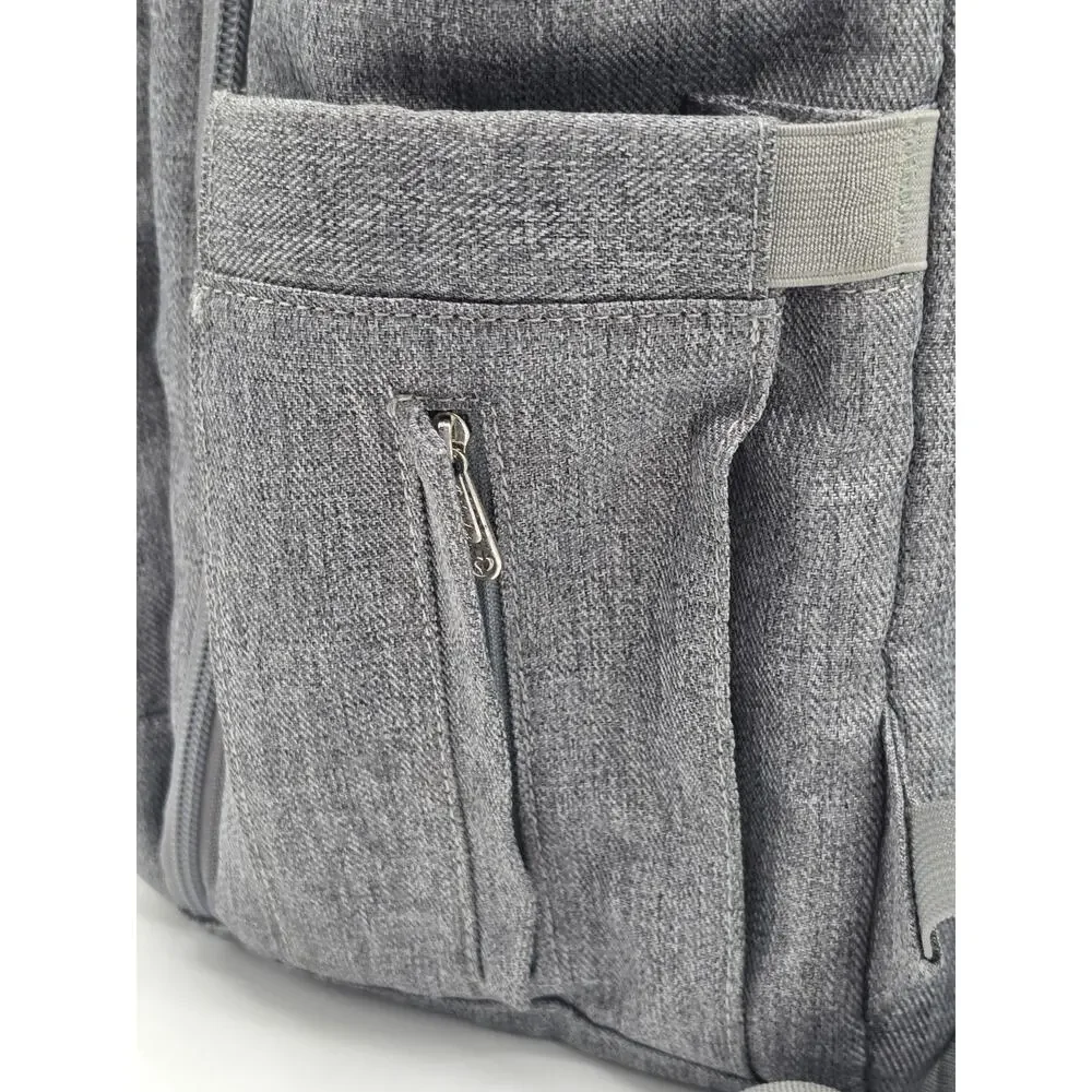 Dikaslon Diaper Bag Backpack Gray Large Baby Travel Bag Stroller Straps
